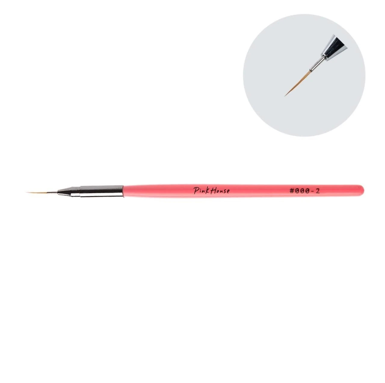 Pink House Nail Art Destekli Firça 9mm