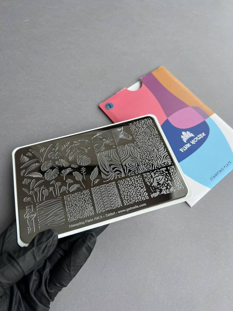 Pink house stamp plaka 002
