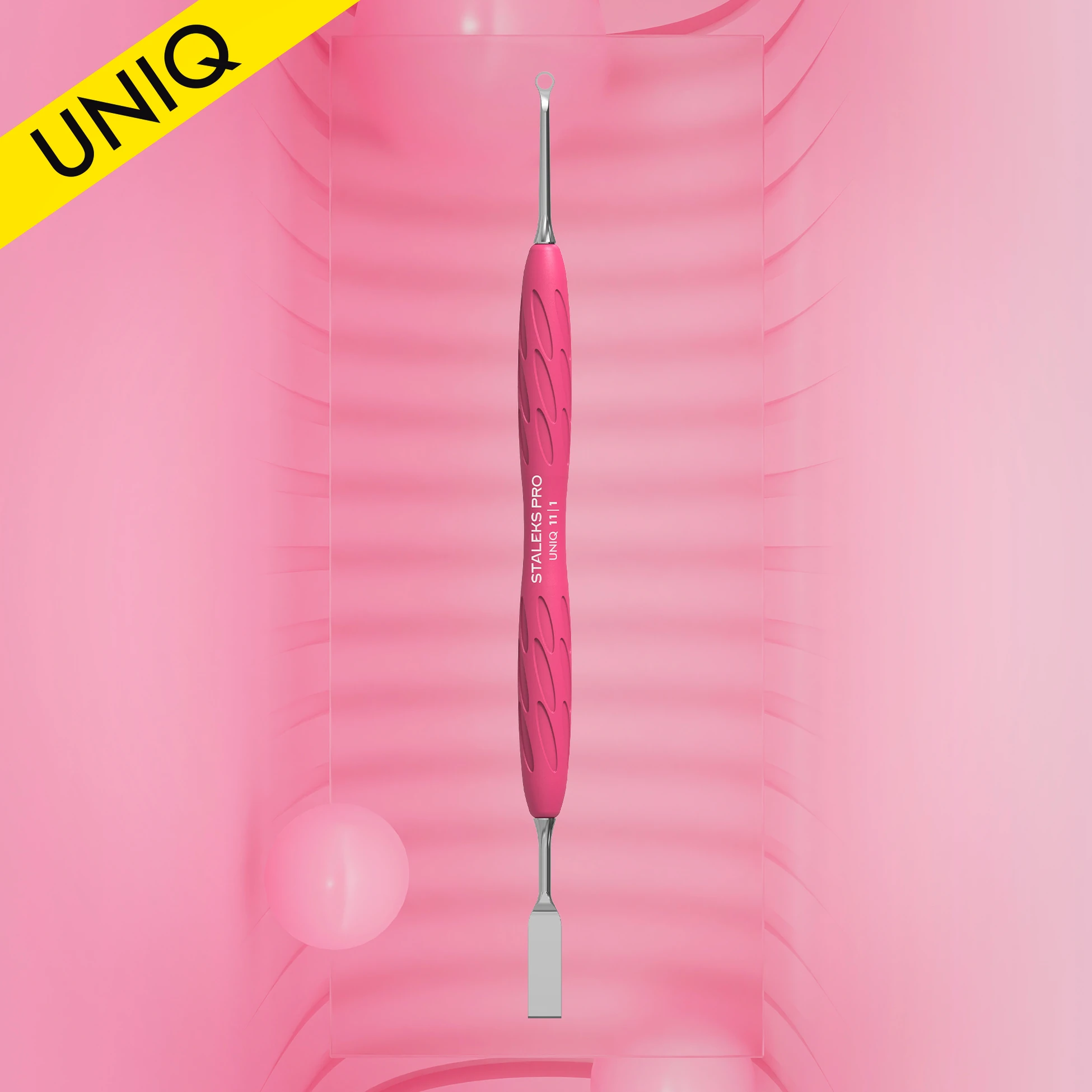 "Gummy" UNIQ 11 TYPE 1 Silikon Saplı Tırnak Eti İtici (Dar Düz İtici + Halka)