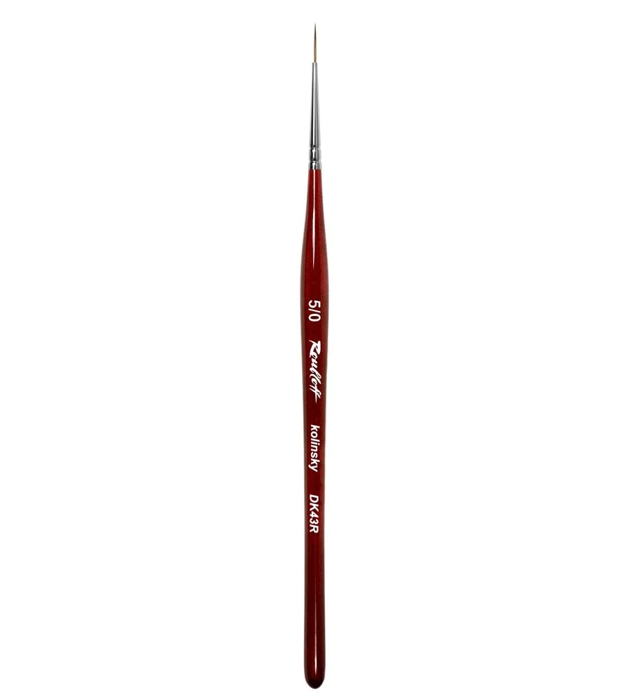Roubloff DK43R-5/0-Kolinsky Samur Doğal Kıl-Detay çizim ve Nailart Striper Fırça